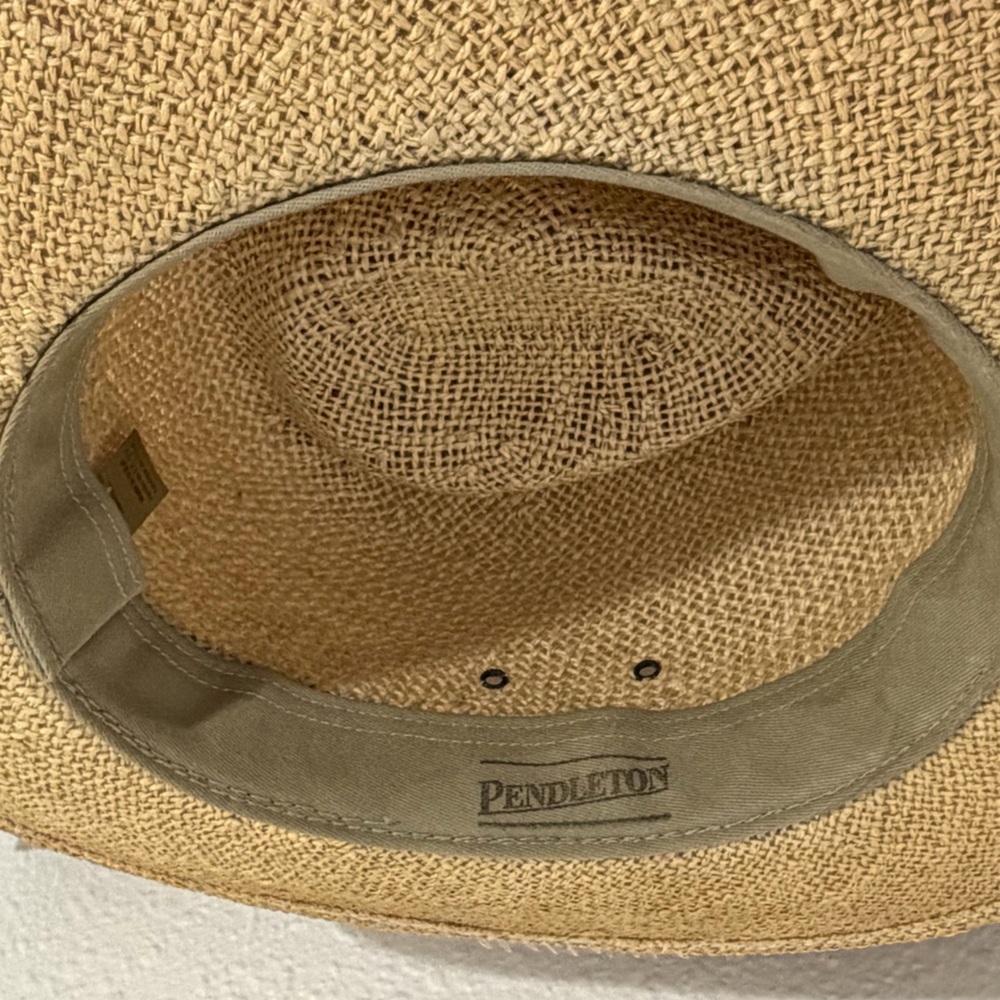 Vintage Pendleton Brown Straw Hat - image 5